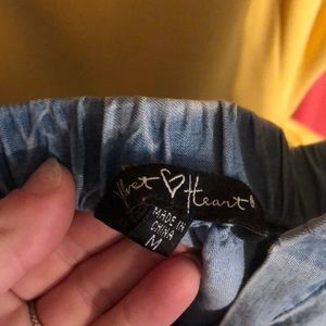 Strapless jean dress